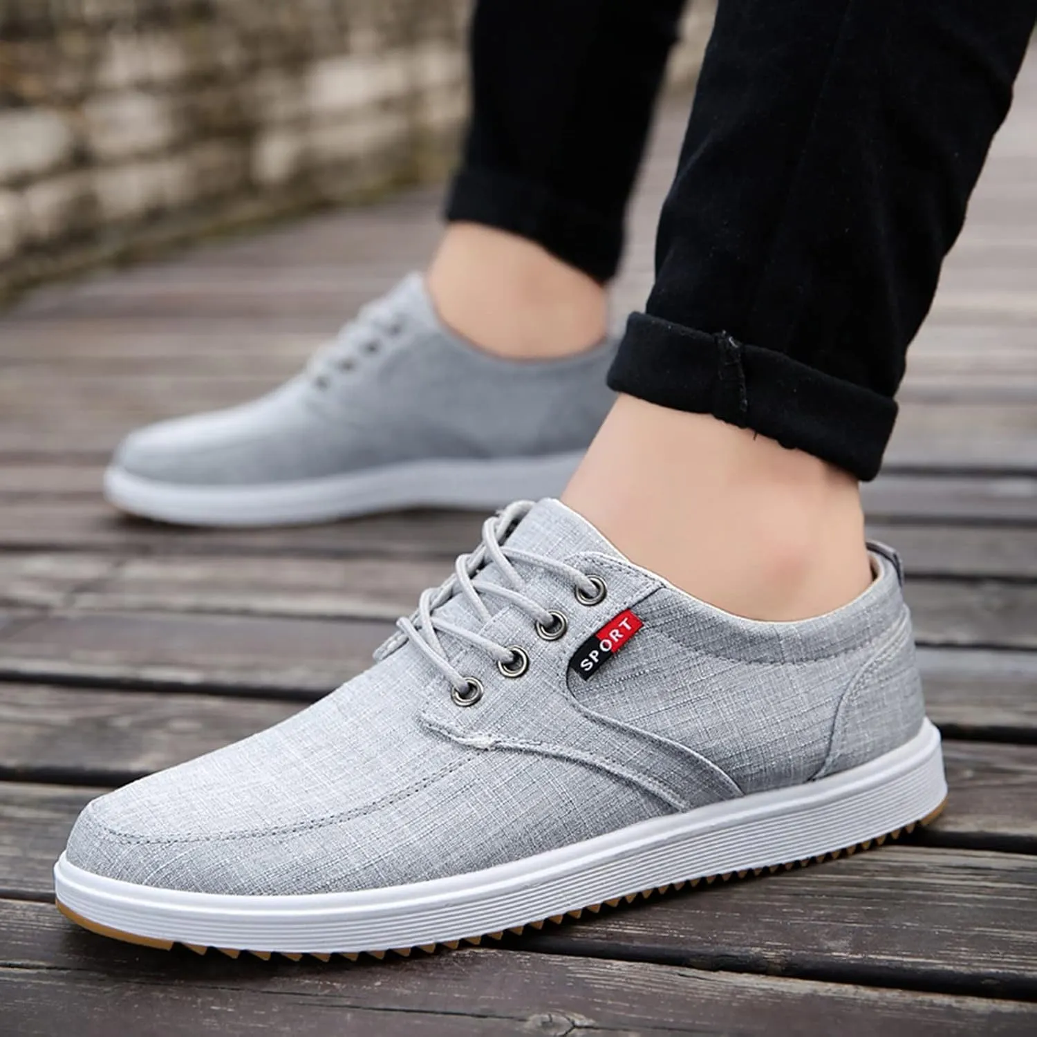 Shoes for Men Soft Cushions Athletic Low Top Versatile Office Summer and Autumn Lightweight Slip On Loafers