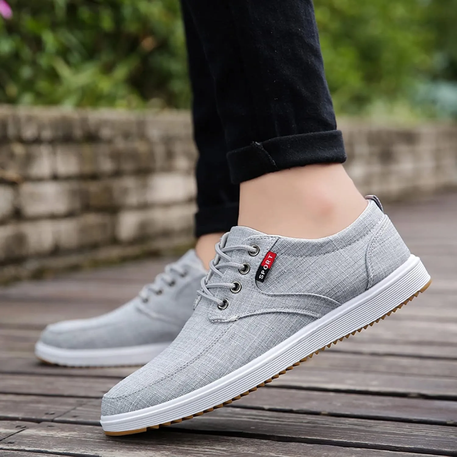 Shoes for Men Soft Cushions Athletic Low Top Versatile Office Summer and Autumn Lightweight Slip On Loafers