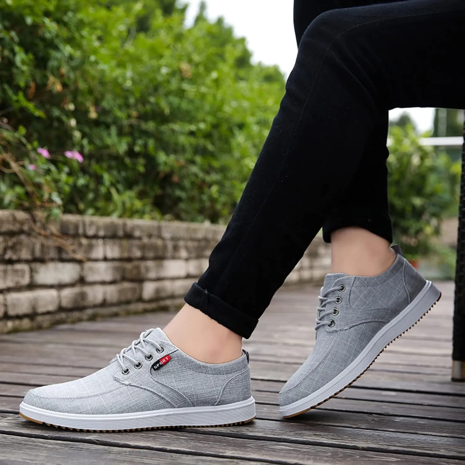Shoes for Men Soft Cushions Athletic Low Top Versatile Office Summer and Autumn Lightweight Slip On Loafers