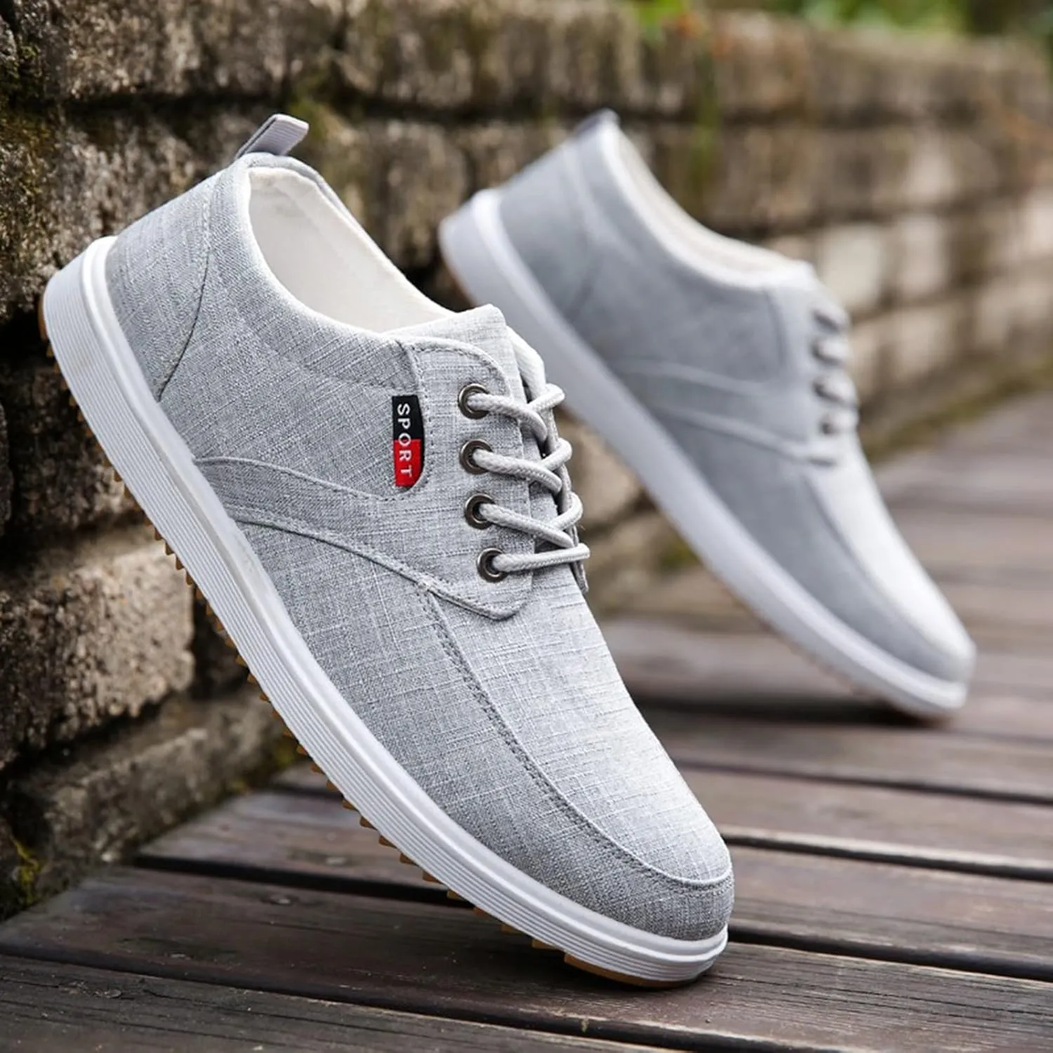 Shoes for Men Soft Cushions Athletic Low Top Versatile Office Summer and Autumn Lightweight Slip On Loafers