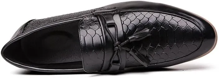 Shoes Men's British Round-Toe Slip-on Loafers Versatile Casual Low Heeled Oxford Shoes Men Comfortable Breathable Shoes for Wedding Parties Business