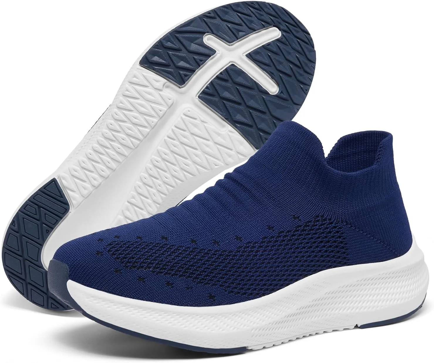 SHULOOK Womens Slip on Walking Shoes Comfort Lightweight Breathable Sock Shoe Non-Slip Mesh Casual Fashion Tennis Running Sneakers