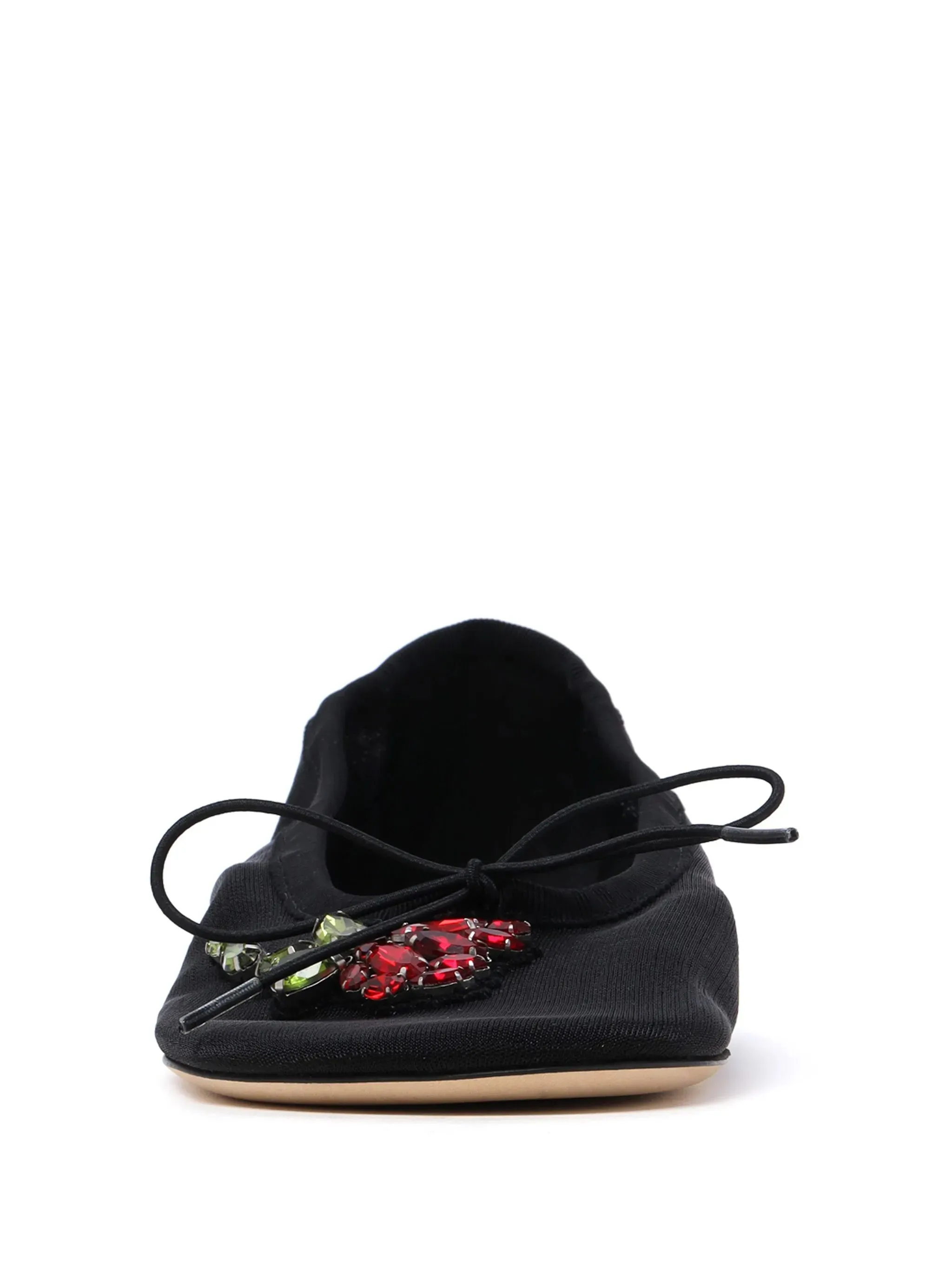 Simone Rocha Flower Mesh Bow Detail Ballerinas
