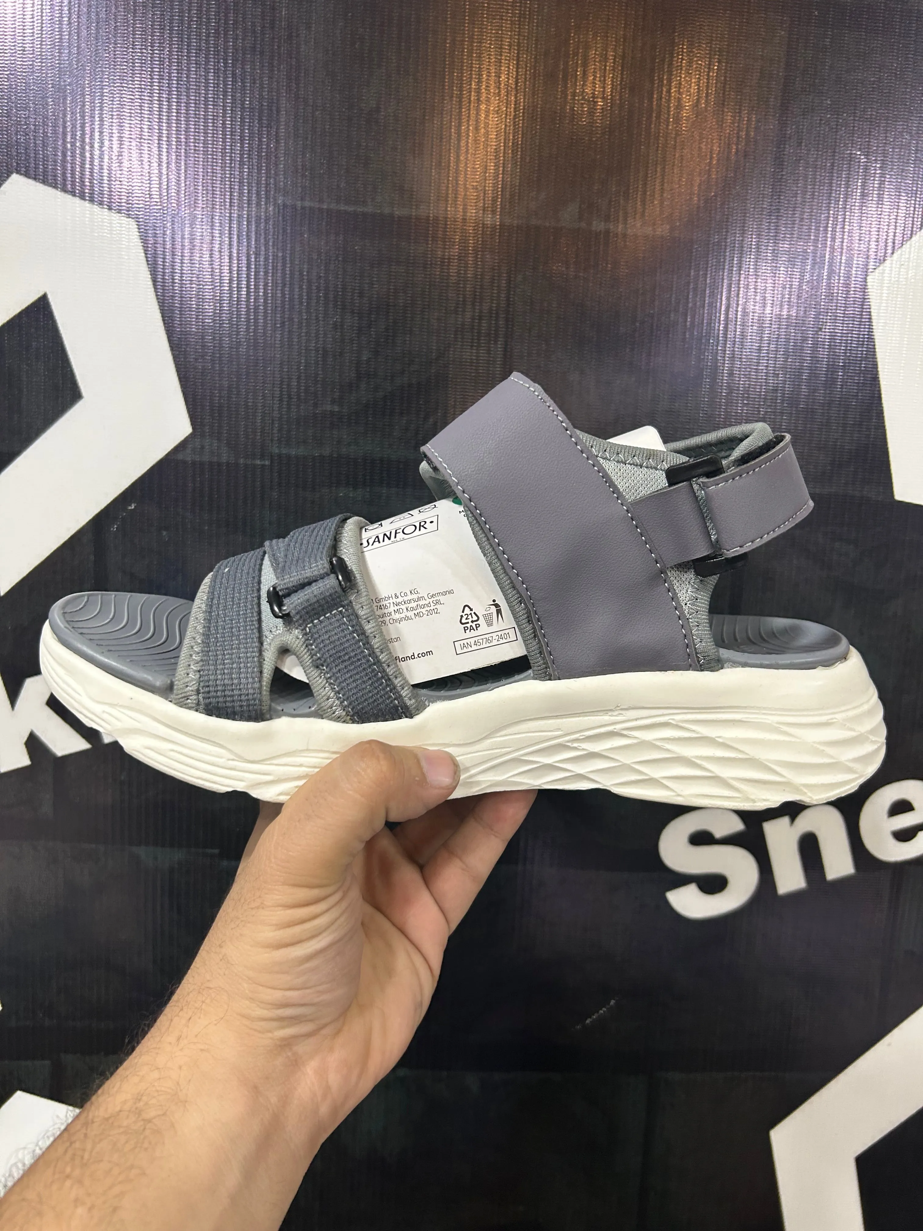 SK - Sandal - D2 - Gray  White