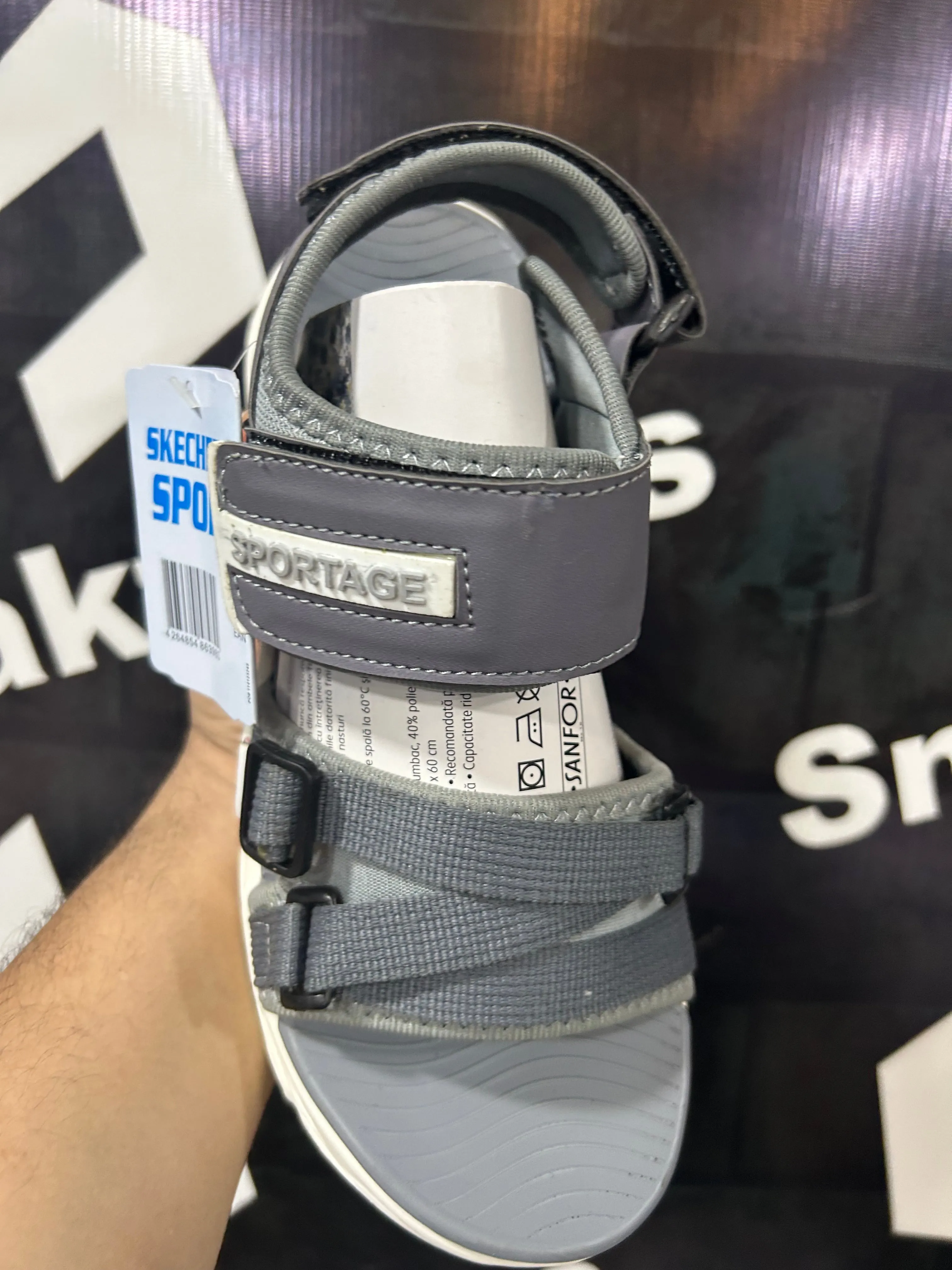 SK - Sandal - D2 - Gray  White