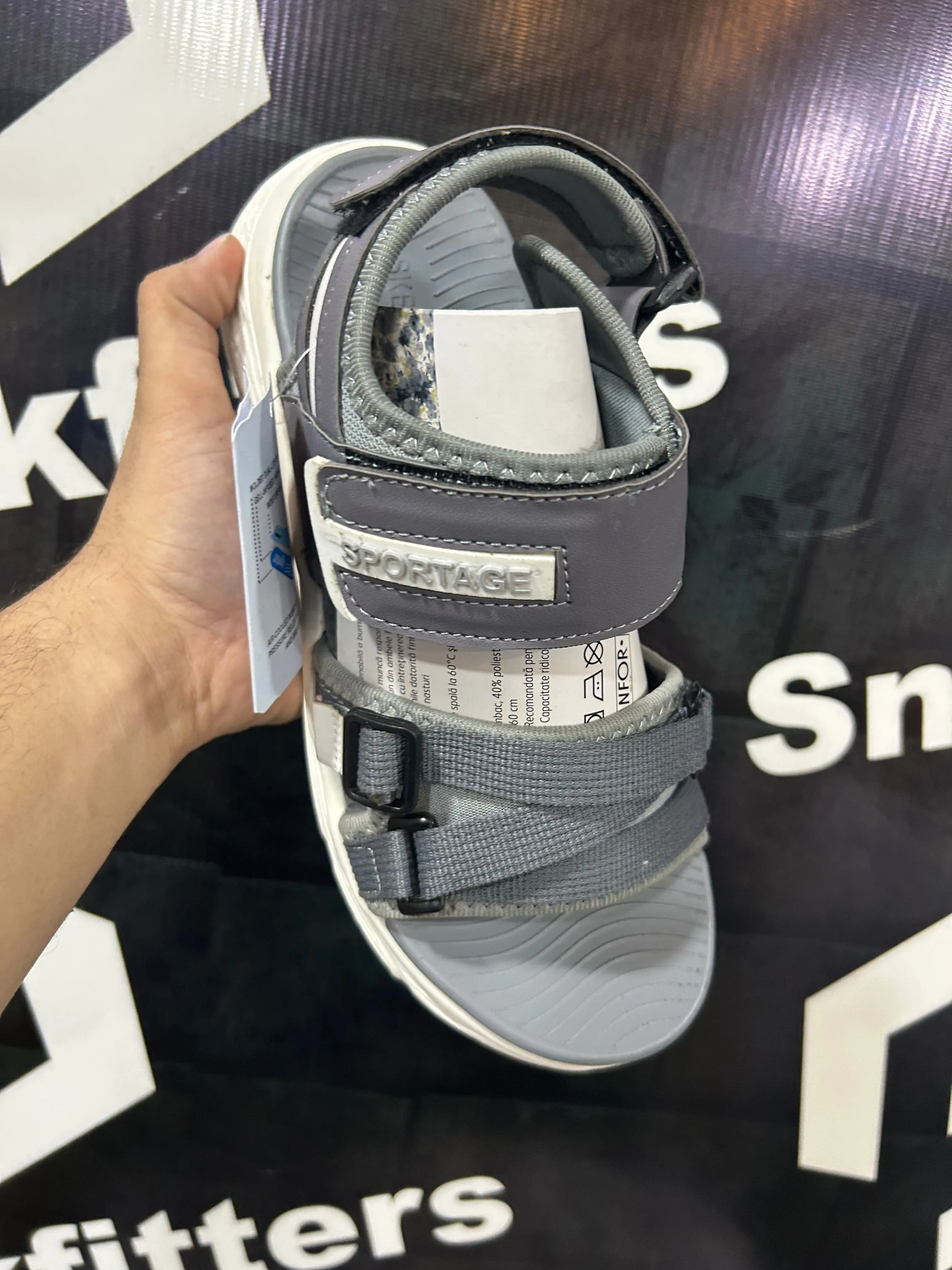 SK - Sandal - D2 - Gray  White