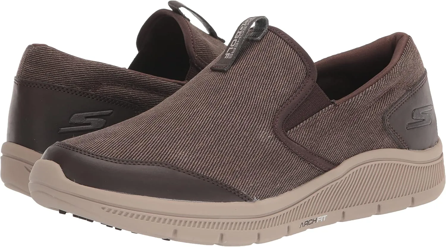 Skechers Men's Go Walk Arch Relaxed Fit Canvas Slip on Golf Shoe Sneaker