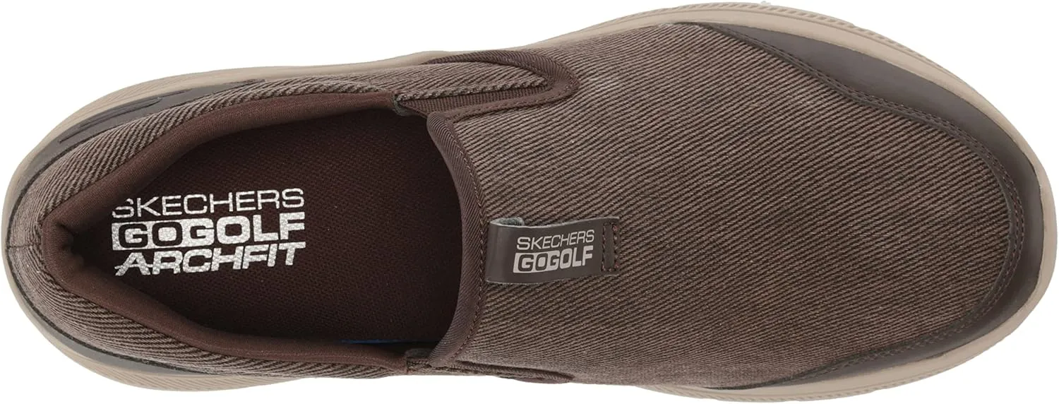 Skechers Men's Go Walk Arch Relaxed Fit Canvas Slip on Golf Shoe Sneaker