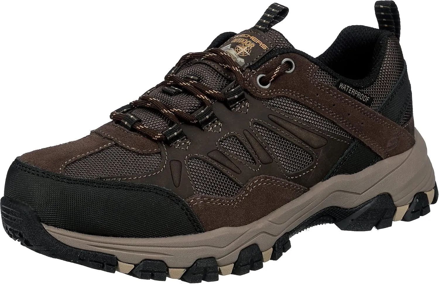 Skechers Men's Selmen-Enago Hiking Shoe, Chocolate, 12 M US