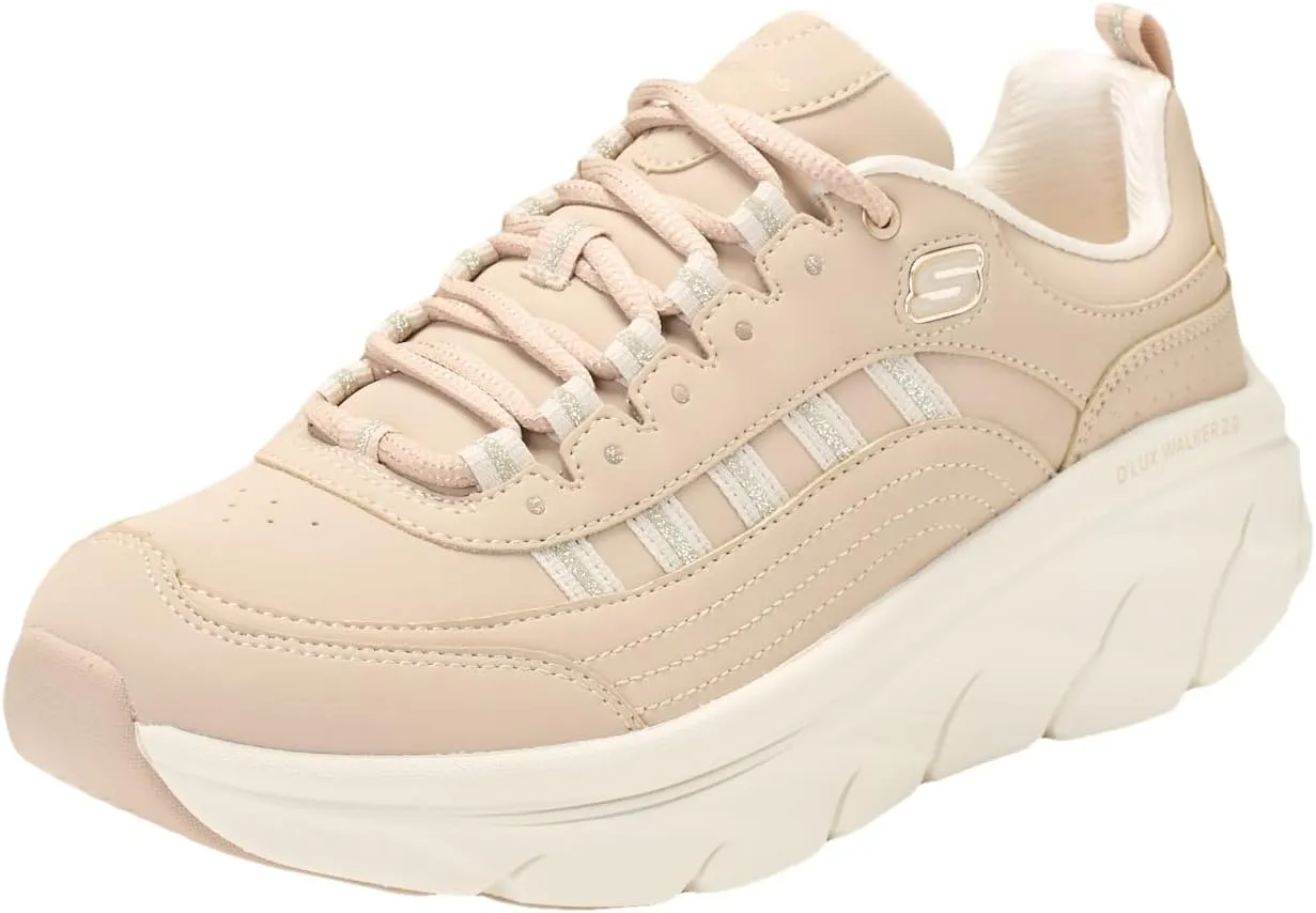 Skechers Women's D'lux Walker 2.0 Golden Step Trainers, taupe, 7 Women