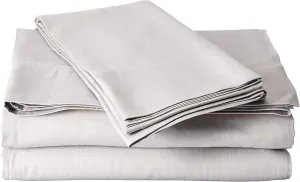 Sleep Philosophy 100% Rayon from Bamboo Bed Sheets Set, Breathable and Lightweight Sheet with 15" Deep Pocket, All Season, Cozy Bedding, Matching Pillow Cases, California King, Grey 4 Piece