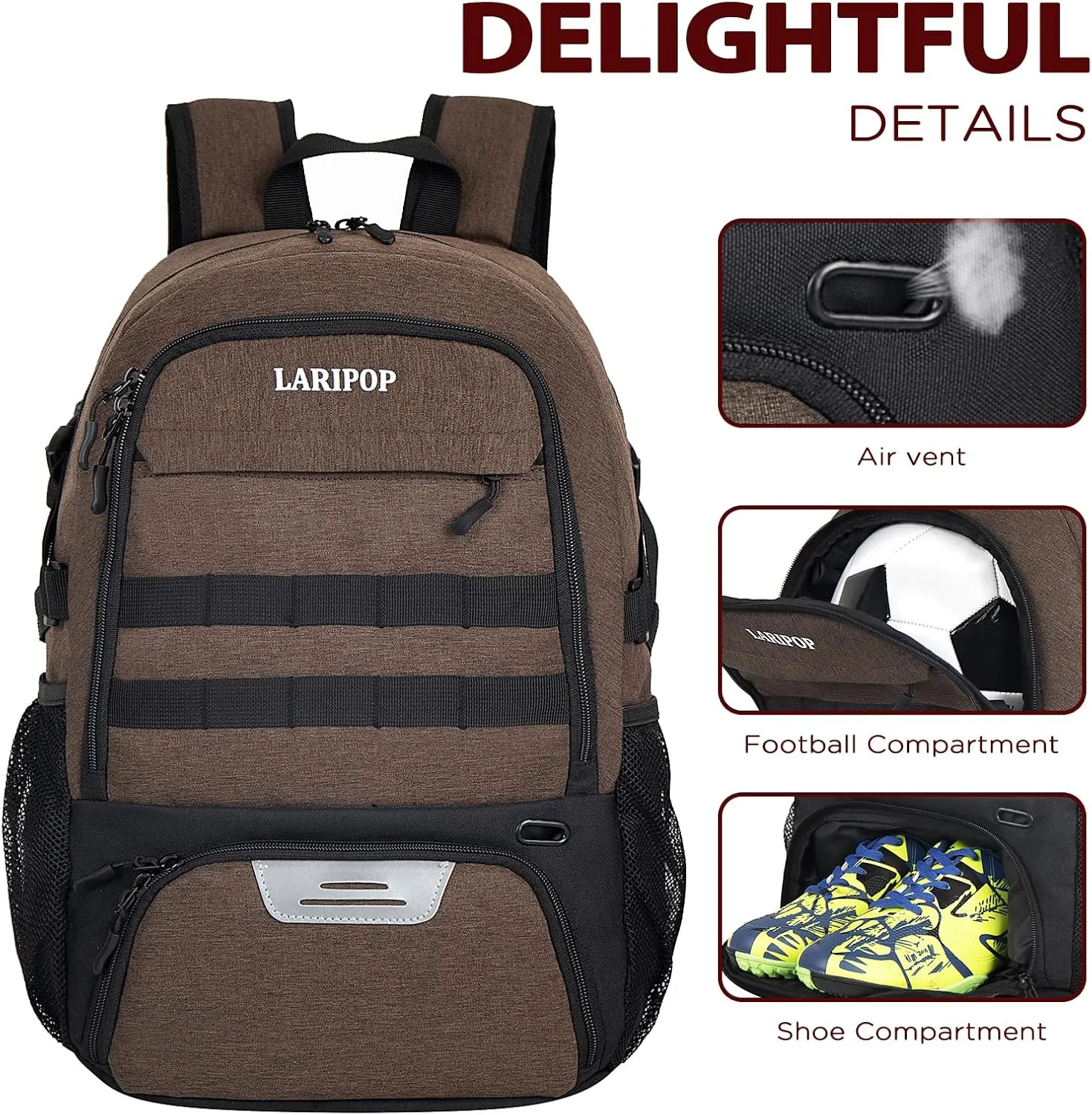 Soccer Backpack,Basketball Backpack for Basketball Accessories Training Equipment Fits Volleyball,Soccer,Sports Gifts