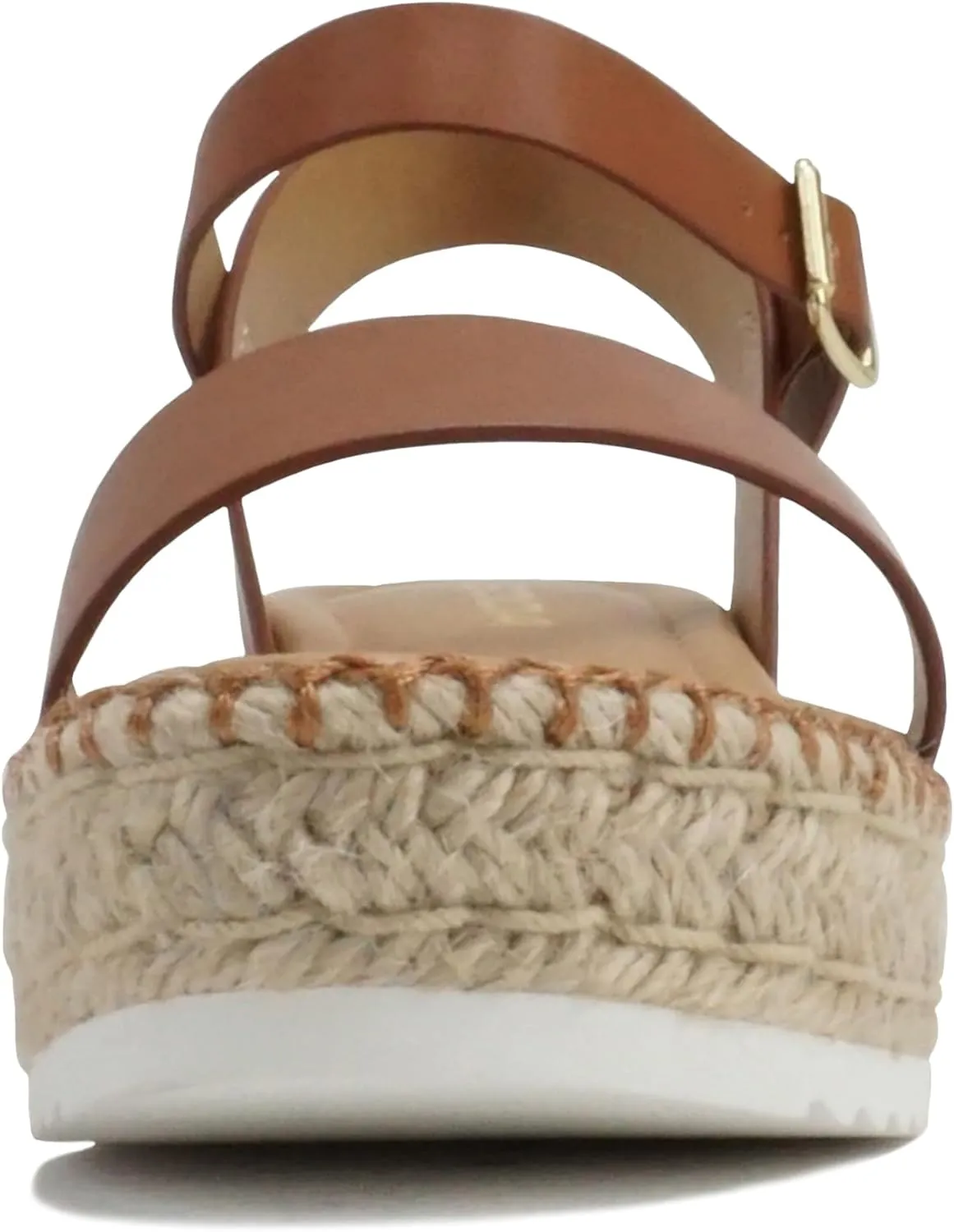 Soda CLIP ~ Women Open Toe Ankle Strap Platform Espadrille Sandal