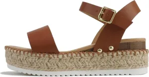 Soda CLIP ~ Women Open Toe Ankle Strap Platform Espadrille Sandal