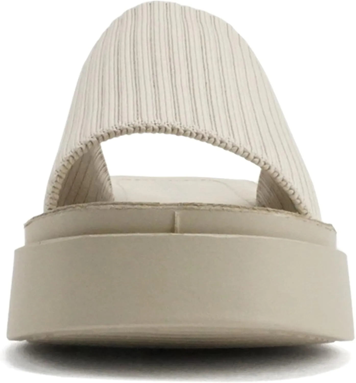 Soda “Farley” ~ Women Open Square Toe Elastic Upper Platform Slide Sandal