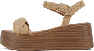 Soda “Invoke” ~ Women Open Round Toe Single Band Flatform Platform Sandal with Braided Straps
