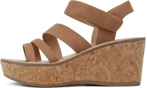 Soda “Sheet” ~ Women Round Toe Multi Strap Wedge Sandal