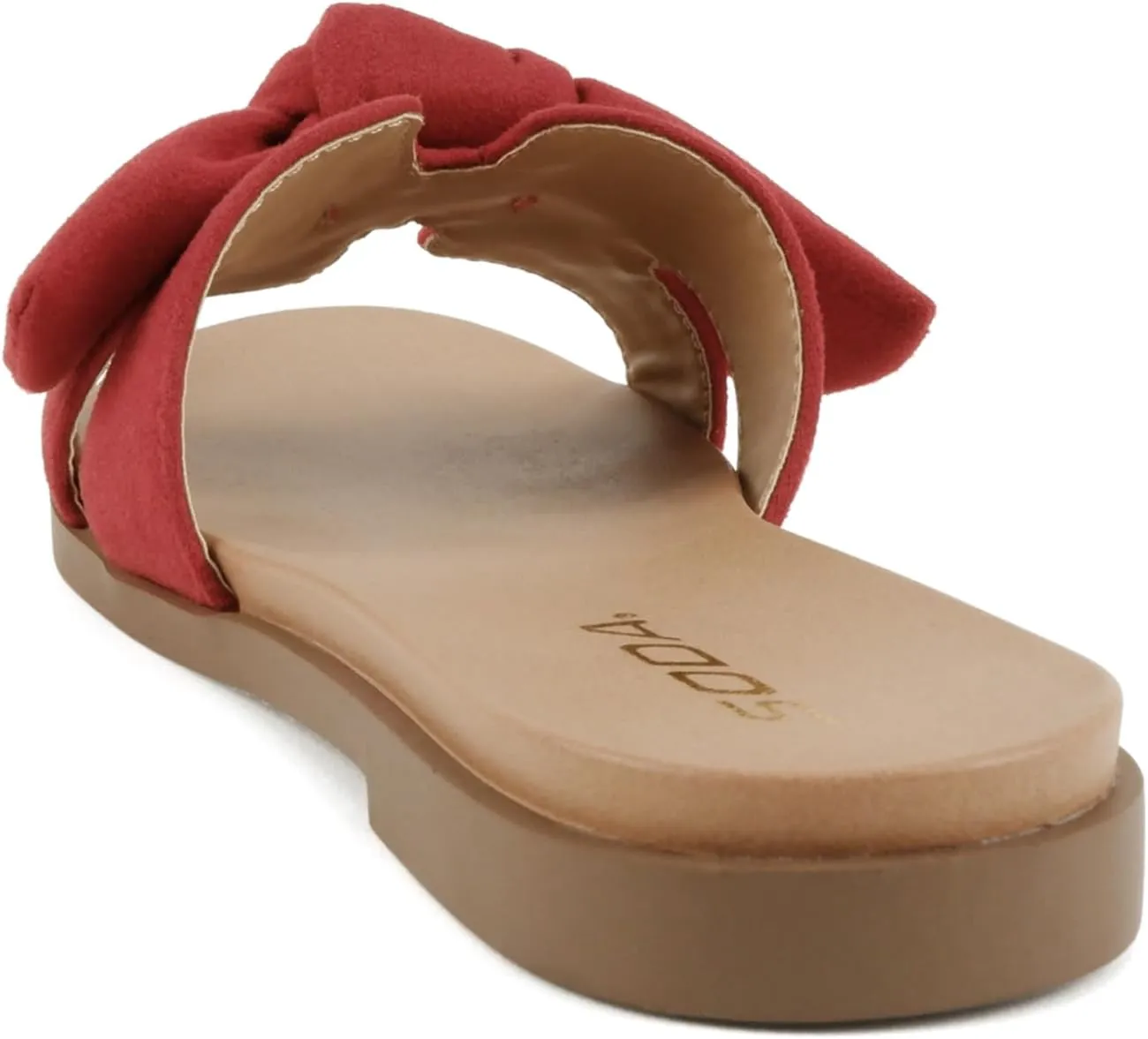 Soda Writer ~ Women Round Toe H-Band Bow Slide Sandals