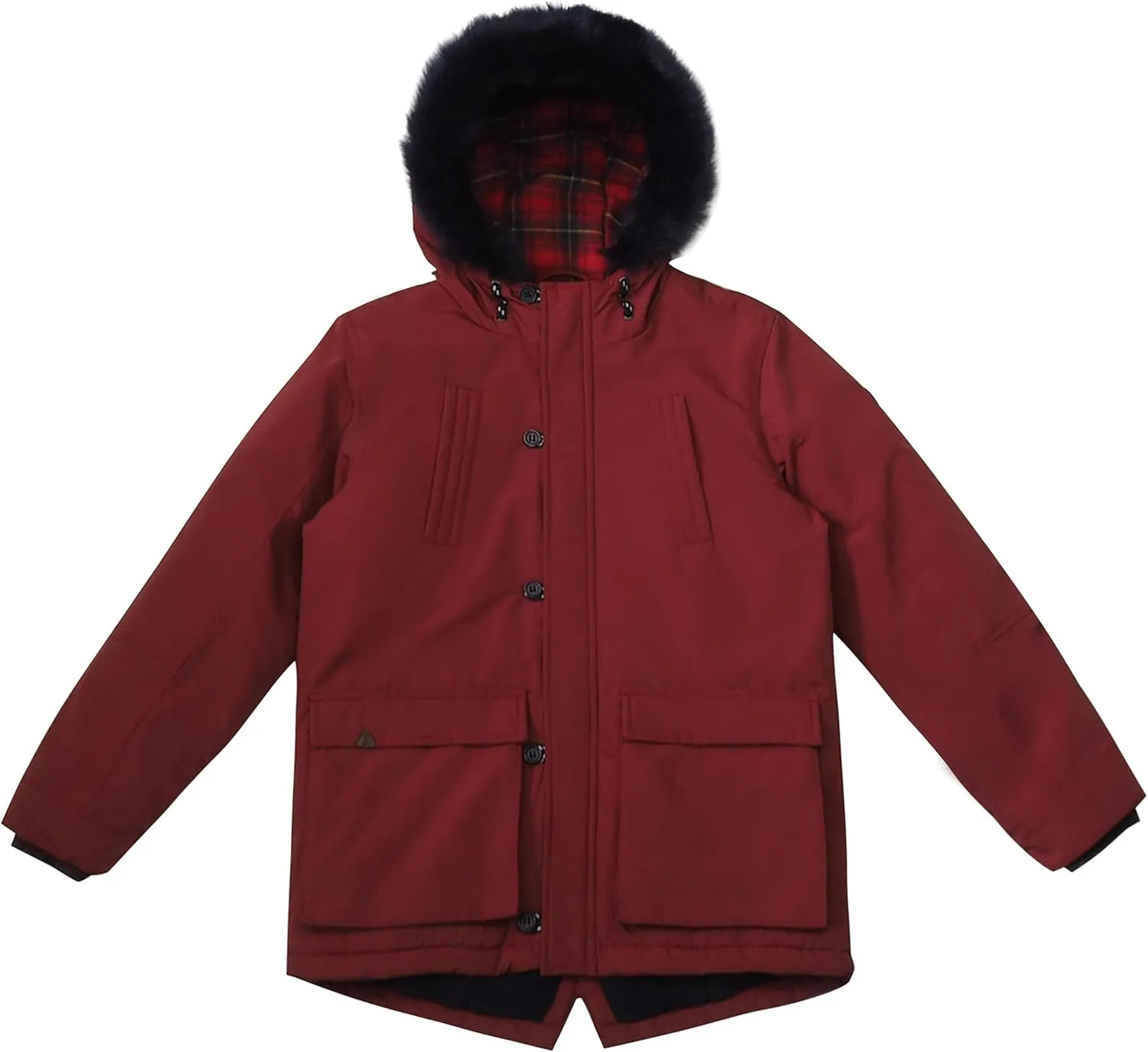 SOLOCOTE Boys Winter Coats Kids Winter Jacket Warm Thick Heavyweight Tough Long Windproof Outwear with Hood