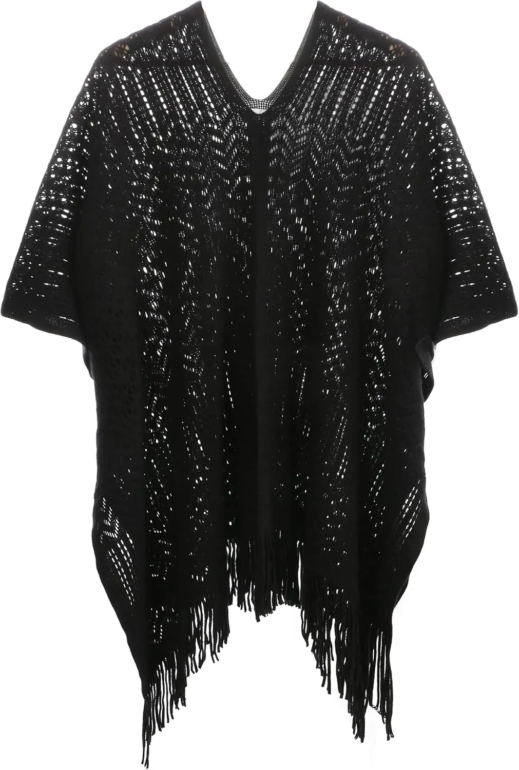 Soul Young Knitted Poncho Sweater for Women Ladies Pullover Wraps Cozy Topper shawl Cape