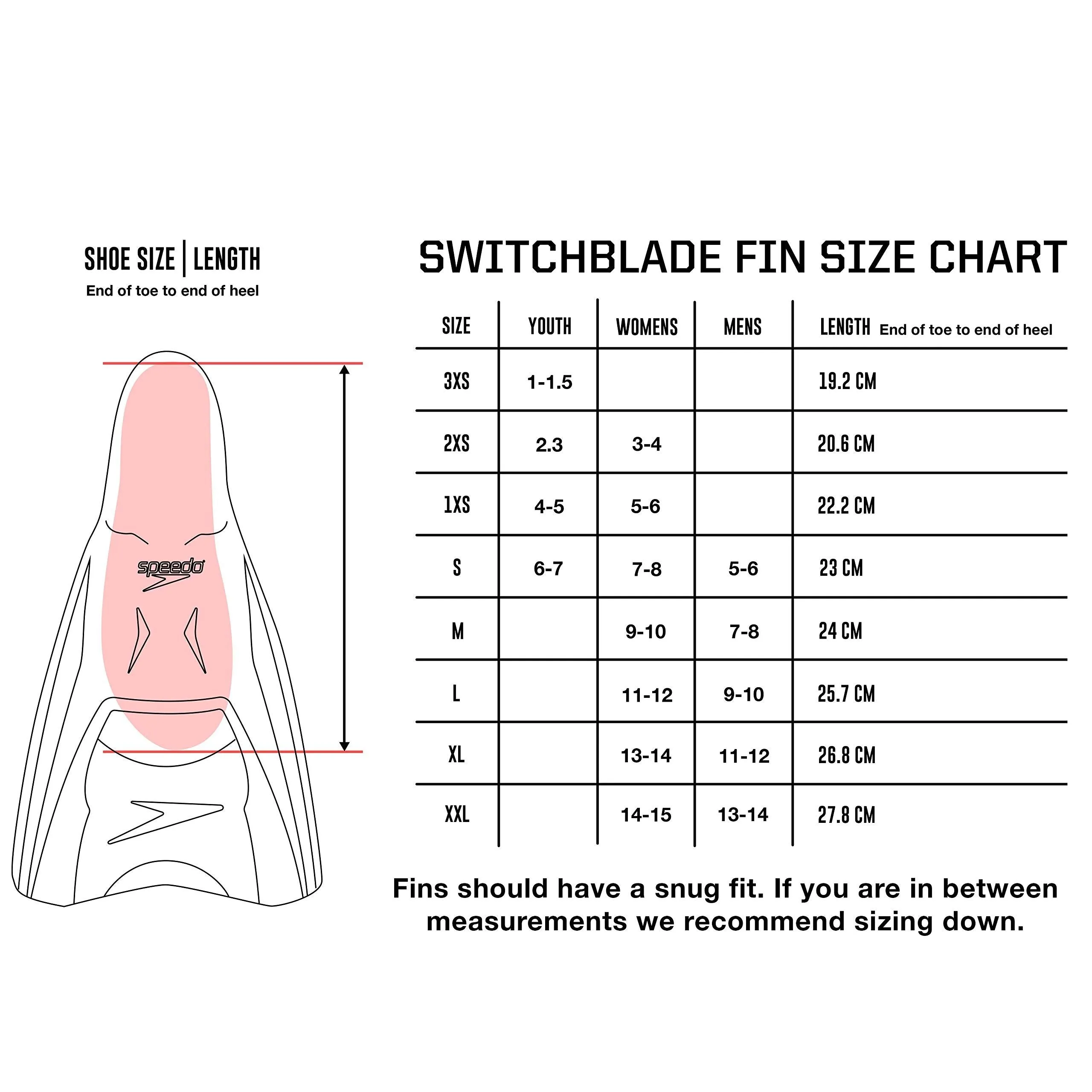 Speedo Swim Training Switchblade Fin, Black/Red, L - M 9-10 W 11-12 US