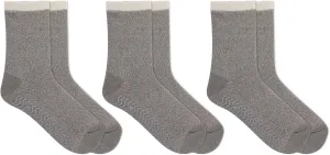 Sperry Women's Cabin Cozy Slipper Sock 3 Pair Pack, Grey Heather, Women's Shoe Size 4-10