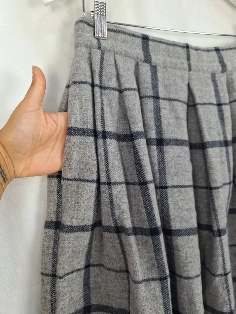 Sportscraft Cozy Wool Pleated Skirt Size 14