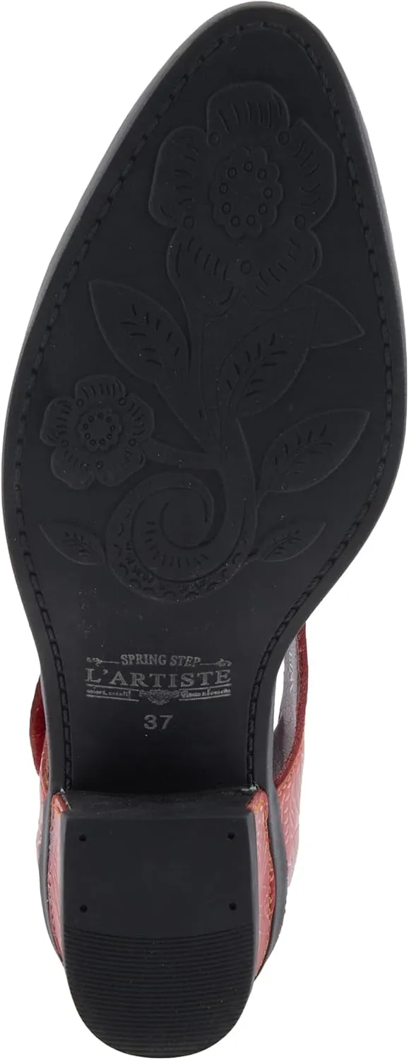 Spring Step L'Artiste Jazzberry Women's Western Shoe - Handpainted Flowers, Feminine Look, Versatile Footwear
