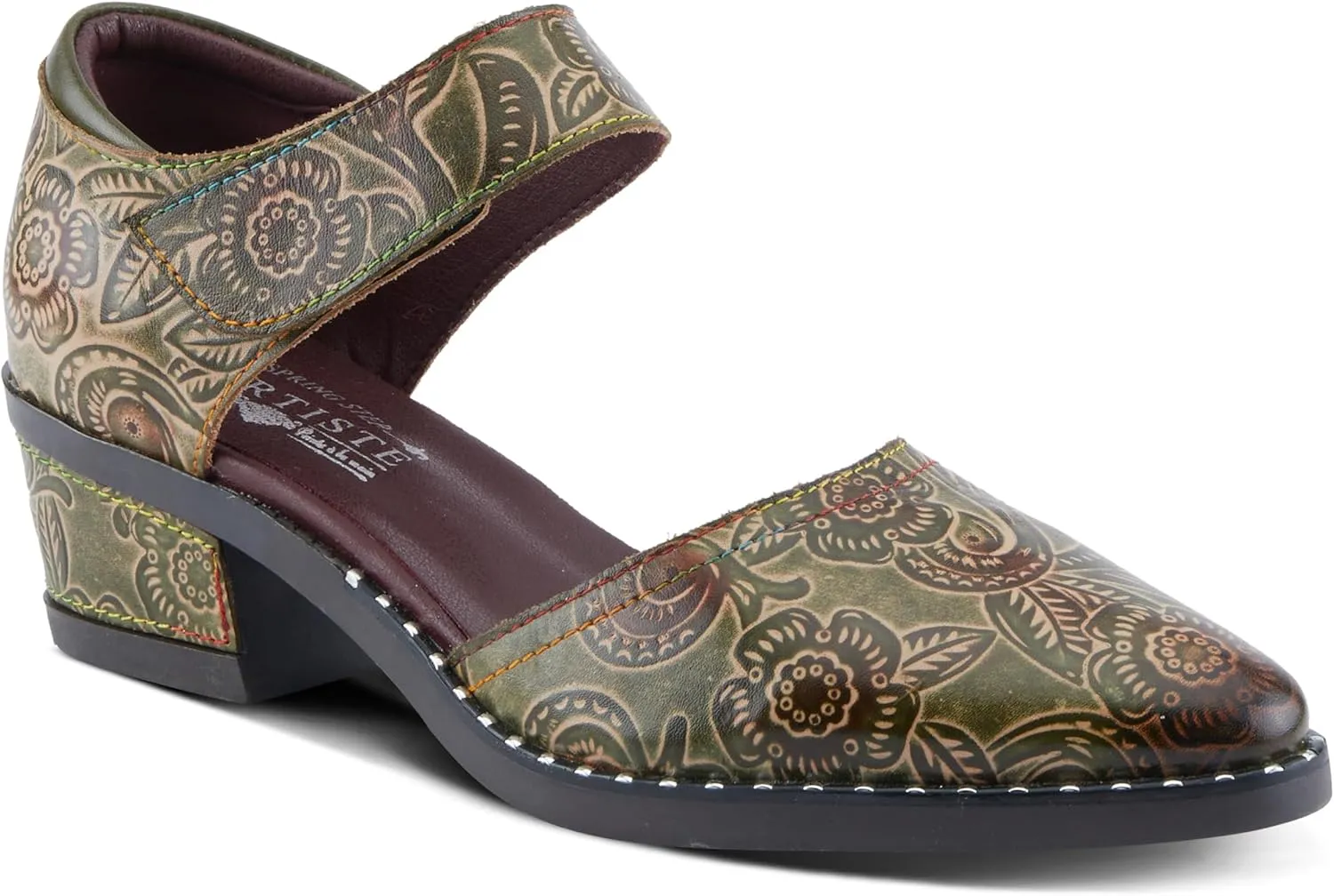 Spring Step L'Artiste Jazzberry Women's Western Shoe - Handpainted Flowers, Feminine Look, Versatile Footwear