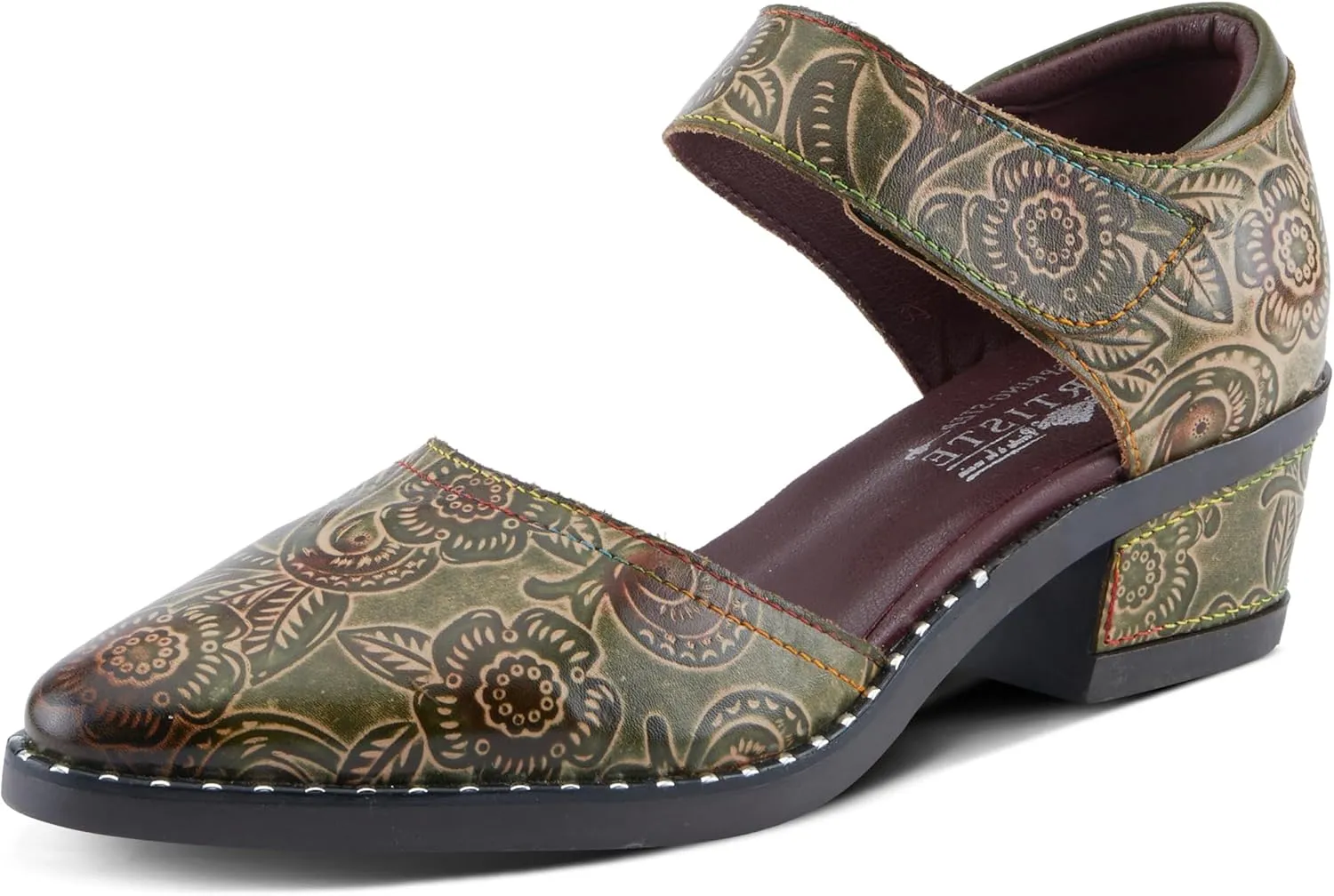 Spring Step L'Artiste Jazzberry Women's Western Shoe - Handpainted Flowers, Feminine Look, Versatile Footwear