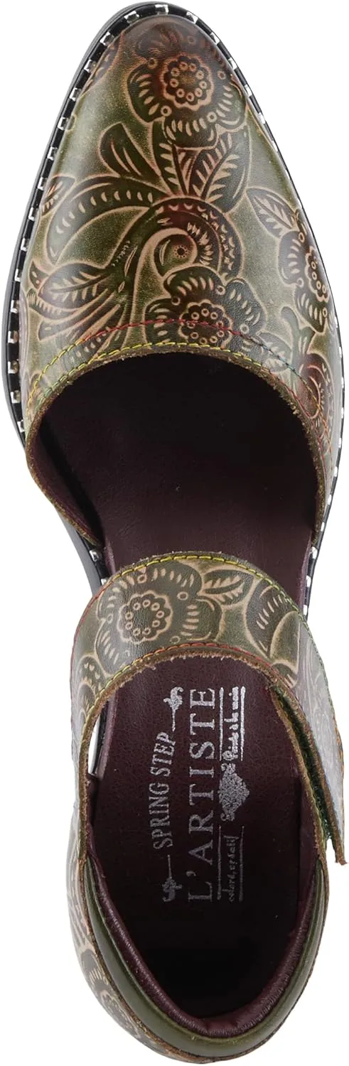 Spring Step L'Artiste Jazzberry Women's Western Shoe - Handpainted Flowers, Feminine Look, Versatile Footwear