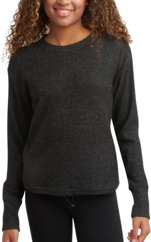 Spyder Women's Crewneck Fleece Sweatshirt - Cozy Ribbed Pullover Sweater with Adjustable Cinched Bottom and Thumbhole (S-XL)