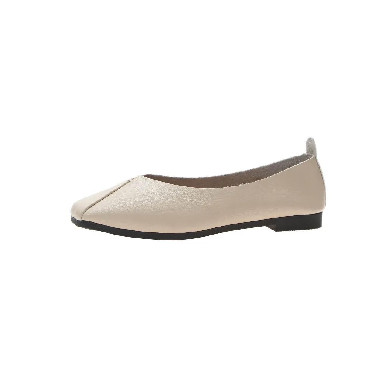 Square Toe Flat Bottom Versatile Single-layer Shoes Women