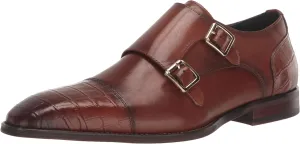 STACY ADAMS Men's Pierson Cap Toe Double Monk Strap Loafer