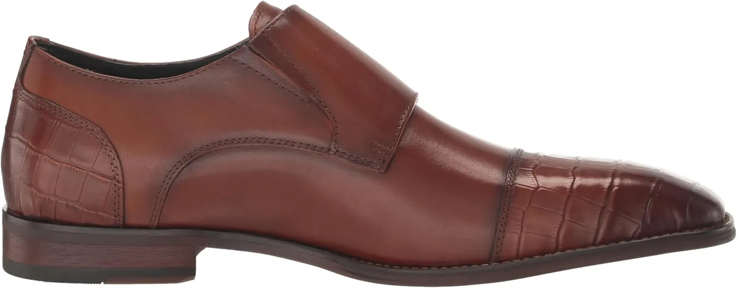 STACY ADAMS Men's Pierson Cap Toe Double Monk Strap Loafer