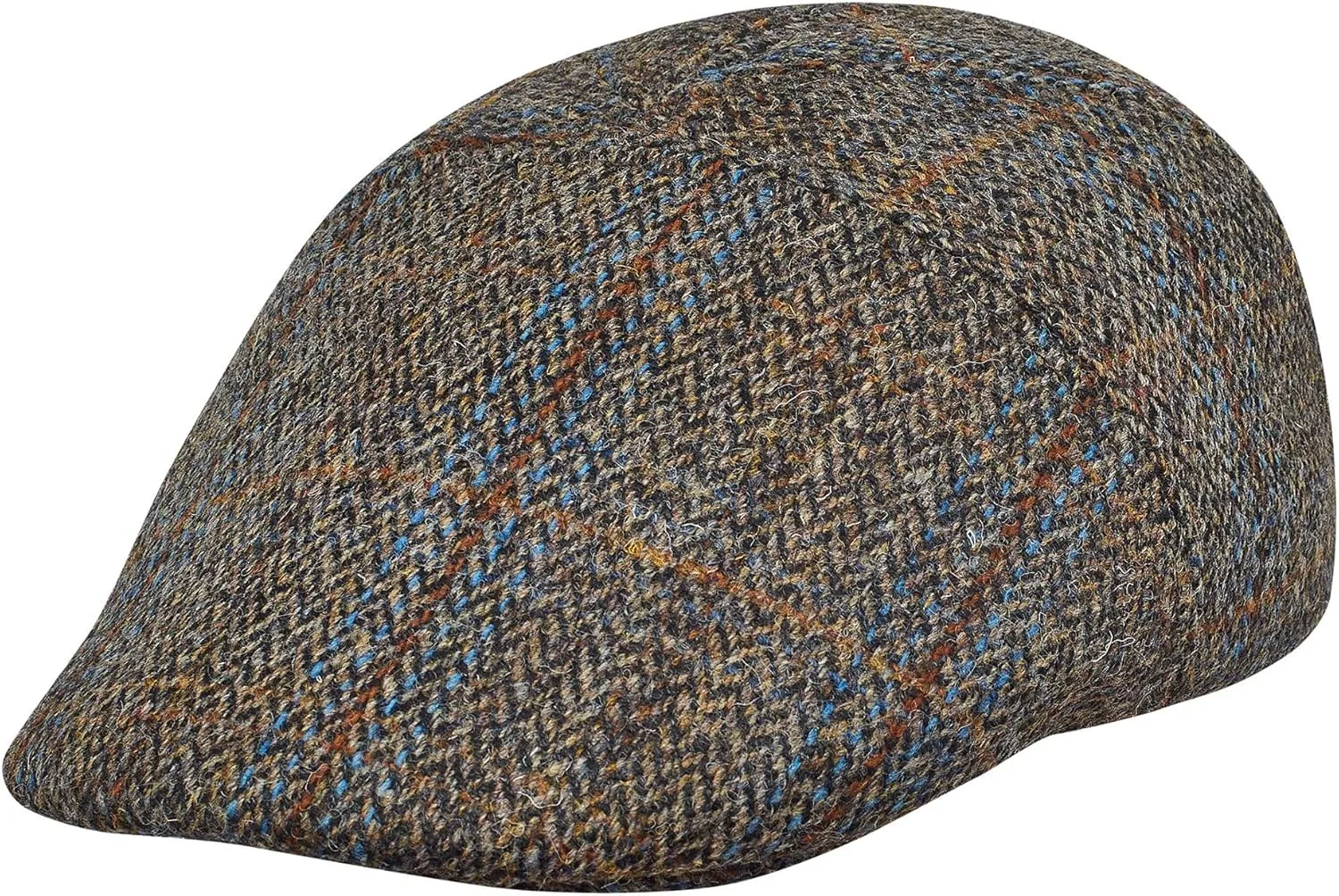 Sterkowski Ivy Five Scally Cap | Harris Tweed Flat Cap for Men and Women | Warm 5 Panels Newsboy Cap
