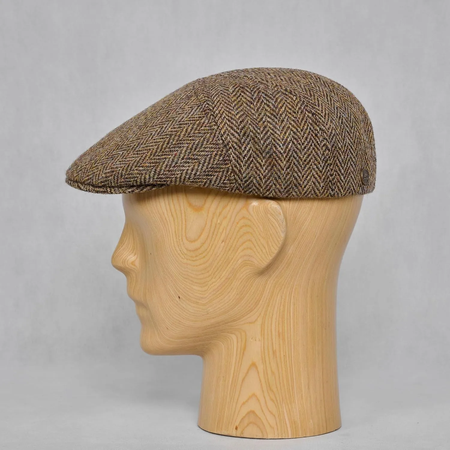 Sterkowski Ivy Five Scally Cap | Harris Tweed Flat Cap for Men and Women | Warm 5 Panels Newsboy Cap
