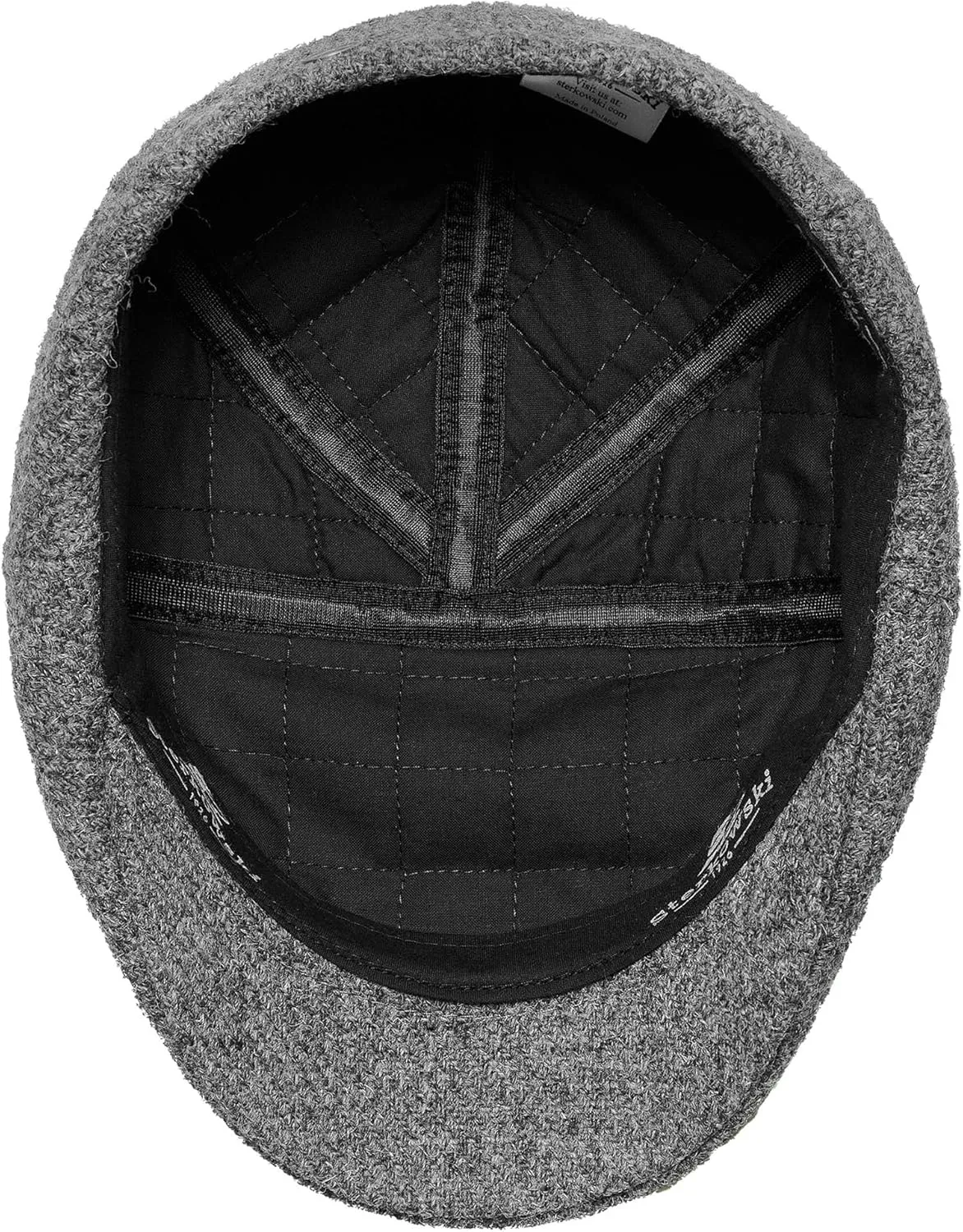 Sterkowski Ivy Five Scally Cap | Harris Tweed Flat Cap for Men and Women | Warm 5 Panels Newsboy Cap