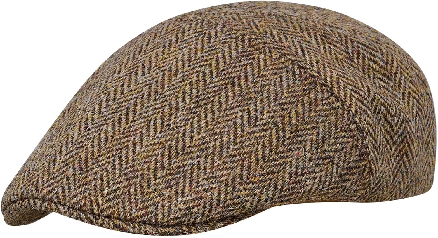 Sterkowski Ivy Five Scally Cap | Harris Tweed Flat Cap for Men and Women | Warm 5 Panels Newsboy Cap