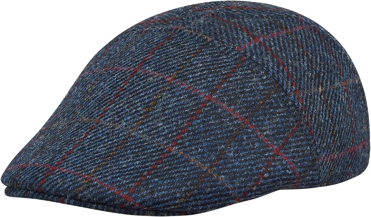Sterkowski Ivy Five Scally Cap | Harris Tweed Flat Cap for Men and Women | Warm 5 Panels Newsboy Cap