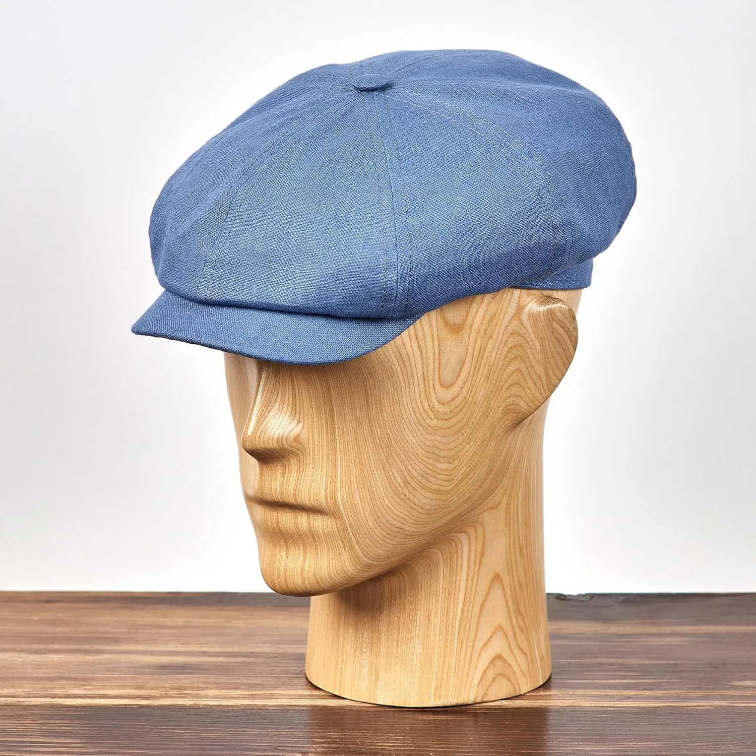 Sterkowski Rowdy Flat Cap for Men and Women | 100% Linen Newsboy Cap | Elegant 8 Panel Gatsby Cap