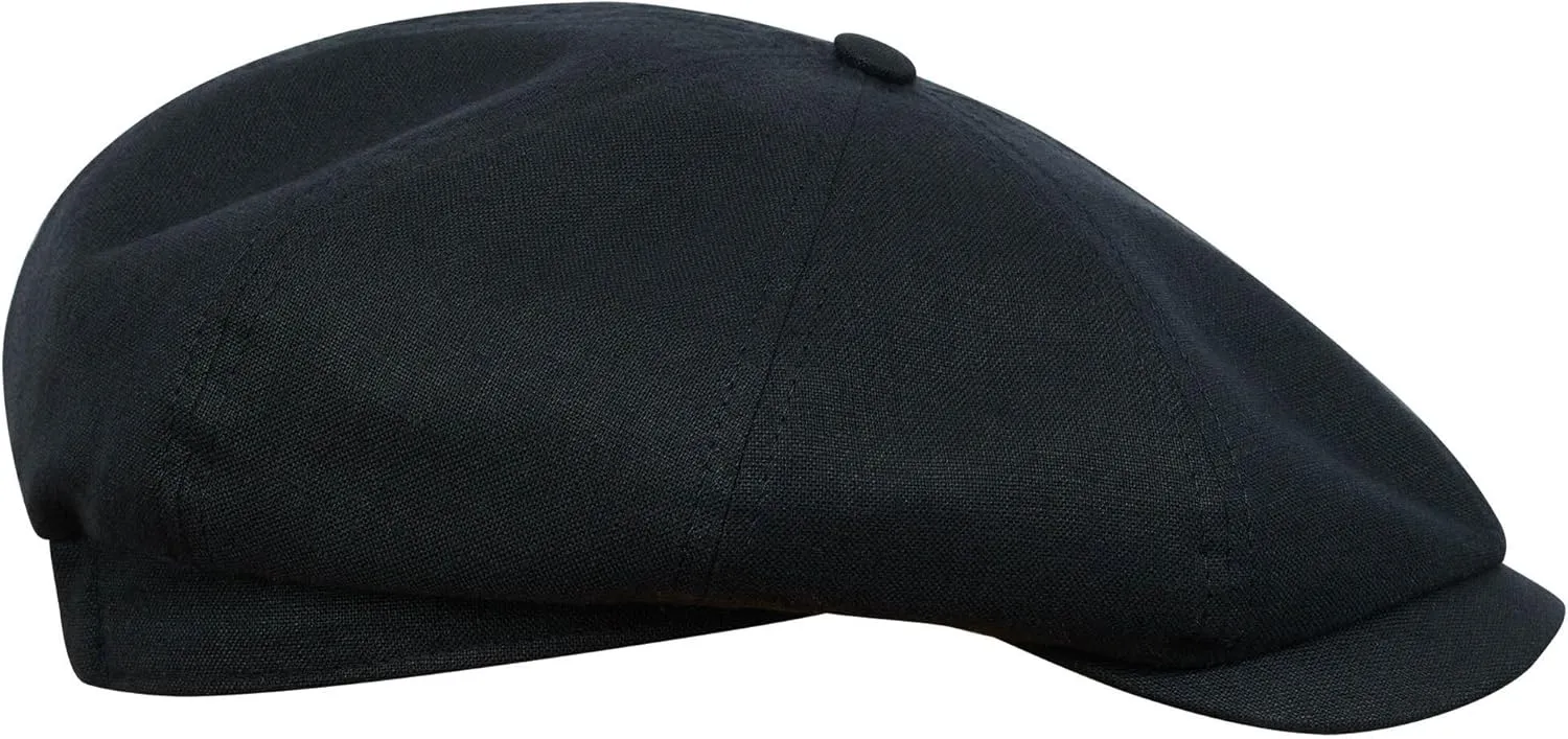 Sterkowski Rowdy Flat Cap for Men and Women | 100% Linen Newsboy Cap | Elegant 8 Panel Gatsby Cap