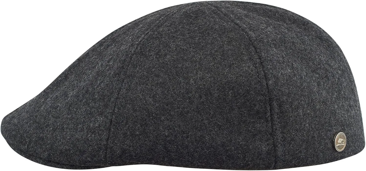 Sterkowski Rusty Duckbill Cap | Wool Flat Cap for Men and Women | Warm 6 Panels Scally Cap