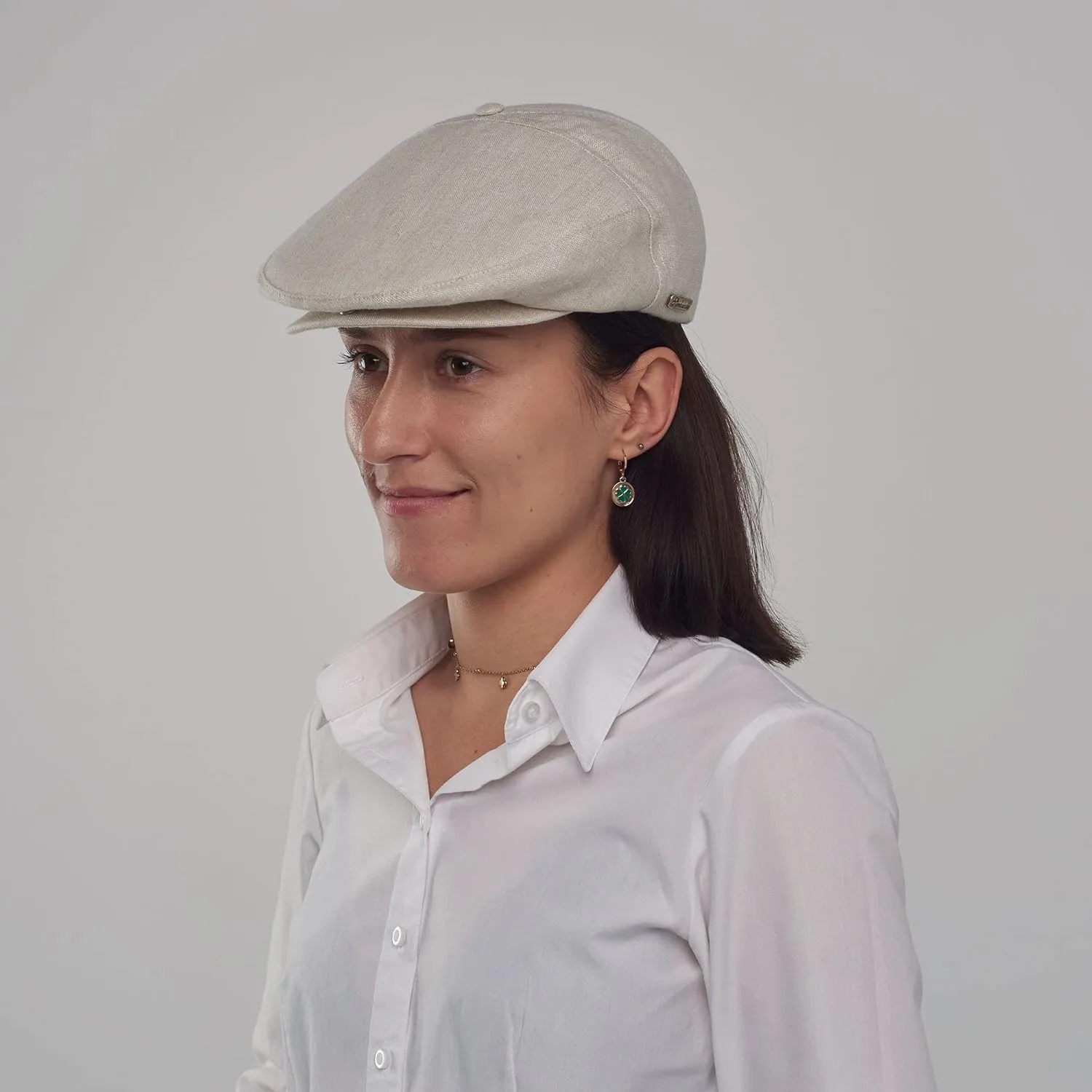 Sterkowski Swede Cap | 100% Linen Flat Cap For Men and Women | Super Airy 5 Panels Summer Cap without Lining