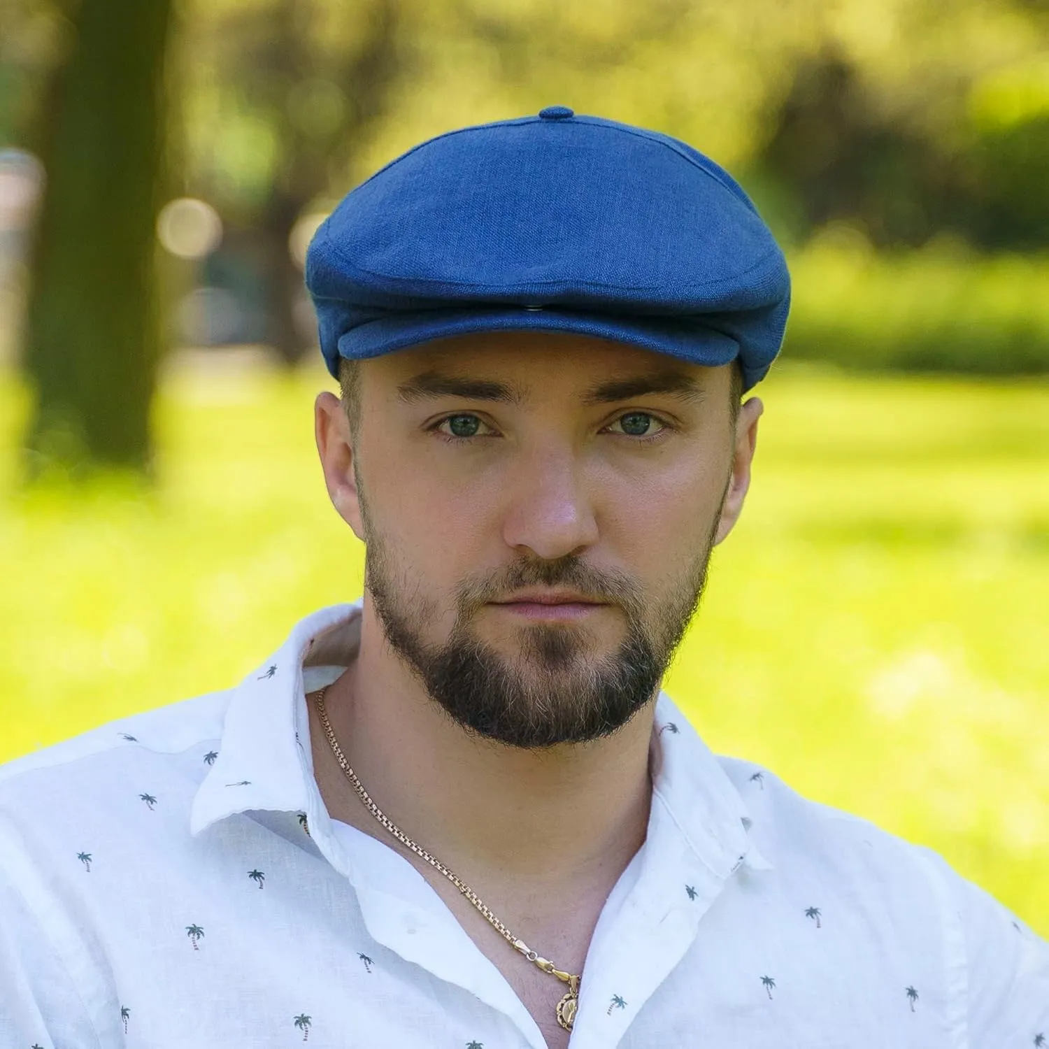 Sterkowski Swede Cap | 100% Linen Flat Cap For Men and Women | Super Airy 5 Panels Summer Cap without Lining