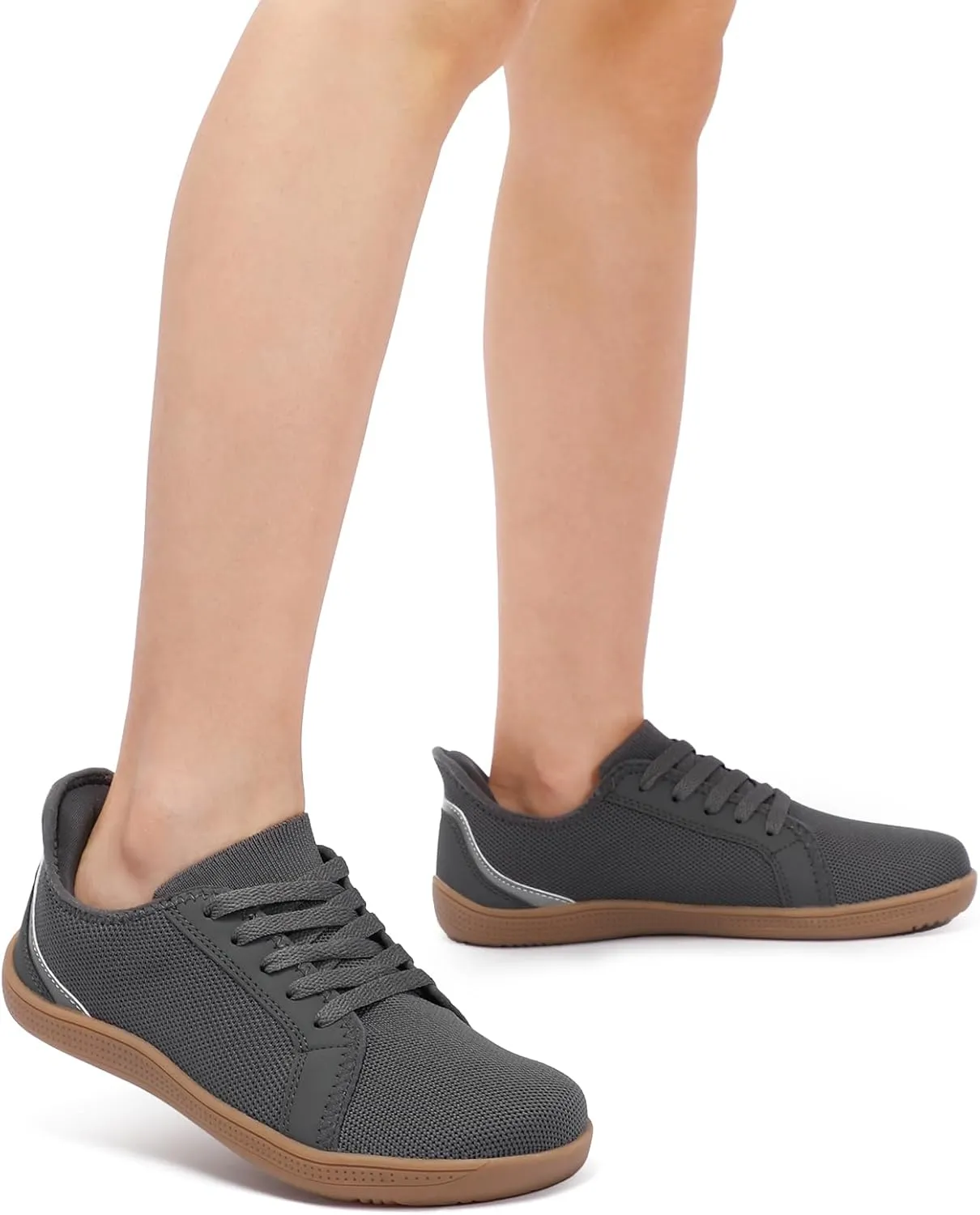 STQ Wide Toe Box Barefoot Shoes Women Zero Drop Minimalist Walking Tennis Sneakers Athletic Crossfit Workout Gym Training Grounded Shoes