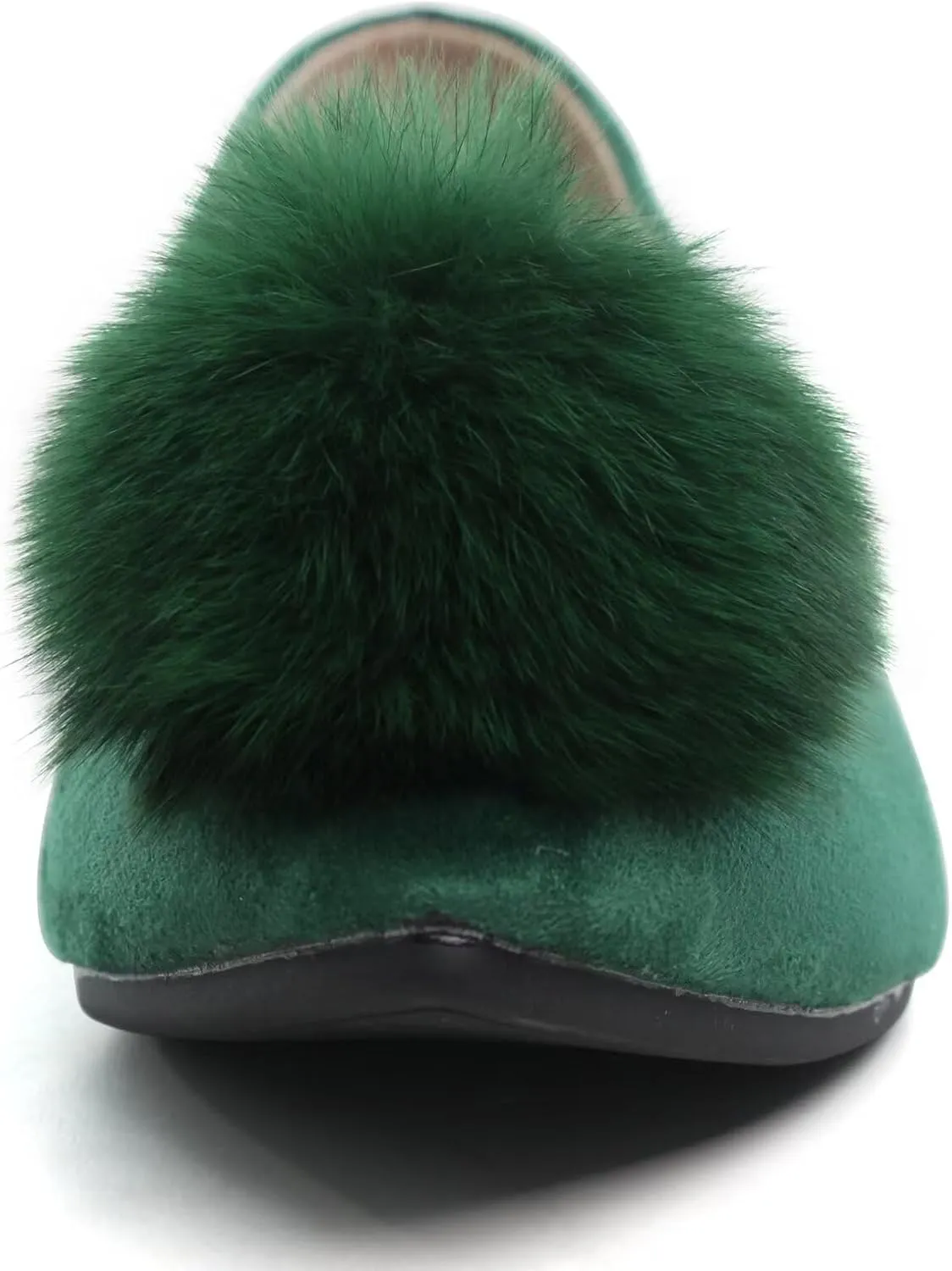 Stunner Women's Pointed Toe Flat Shoes Cute Pompom Ballet Shoes Slip on Dress Flat Shoes