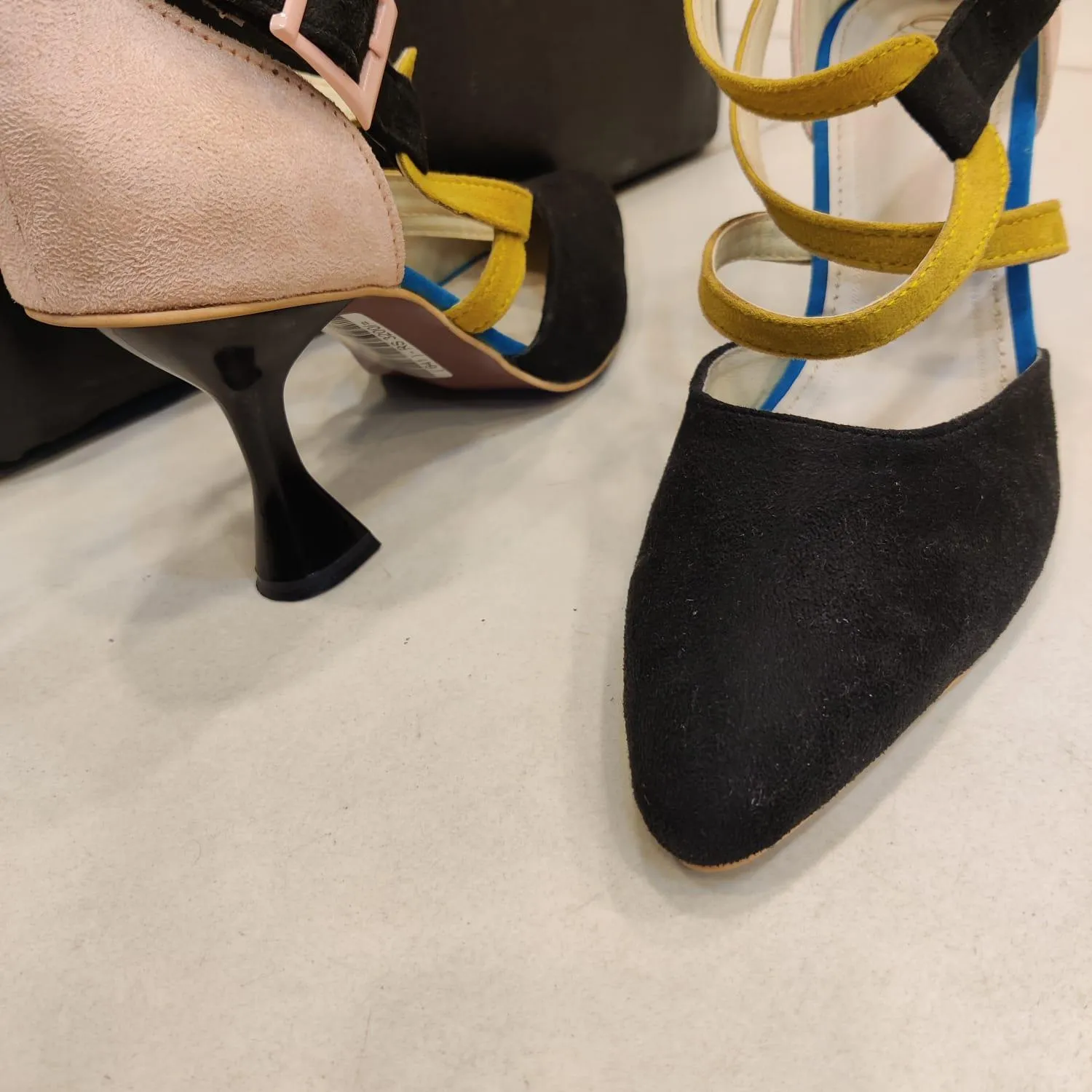 Stylish Black Satrangi Pumps