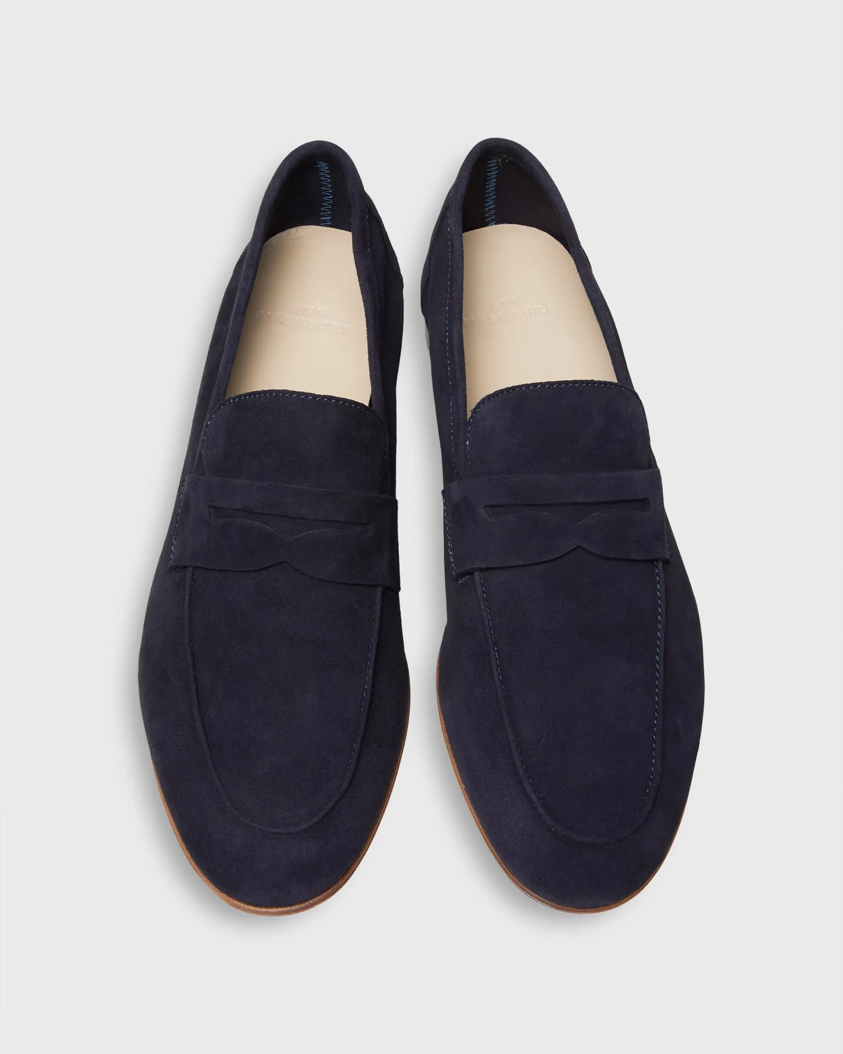 Summer Penny Loafer in Navy Suede