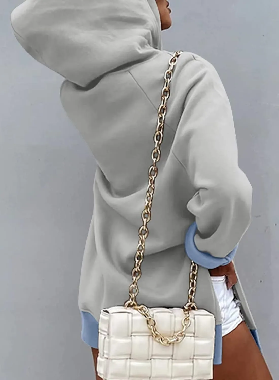 Syellowafter Women Oversized Hoodie Dress Pullover Winter Kangaroo Pocket Sweatshirt Fall Tops Casual Loungewear